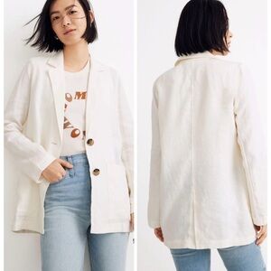Madewell Linen Slouchy Oversized Blazer Size XL